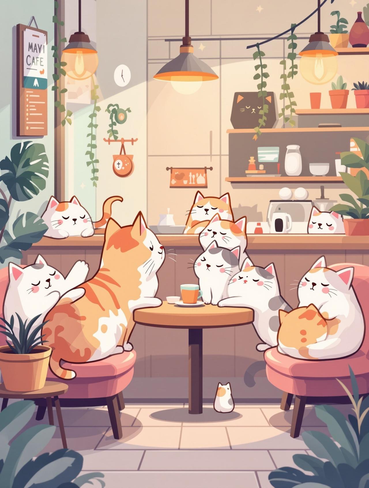 短剧库在线 猫咪咖啡馆的午后 - 治愈日常动漫短剧