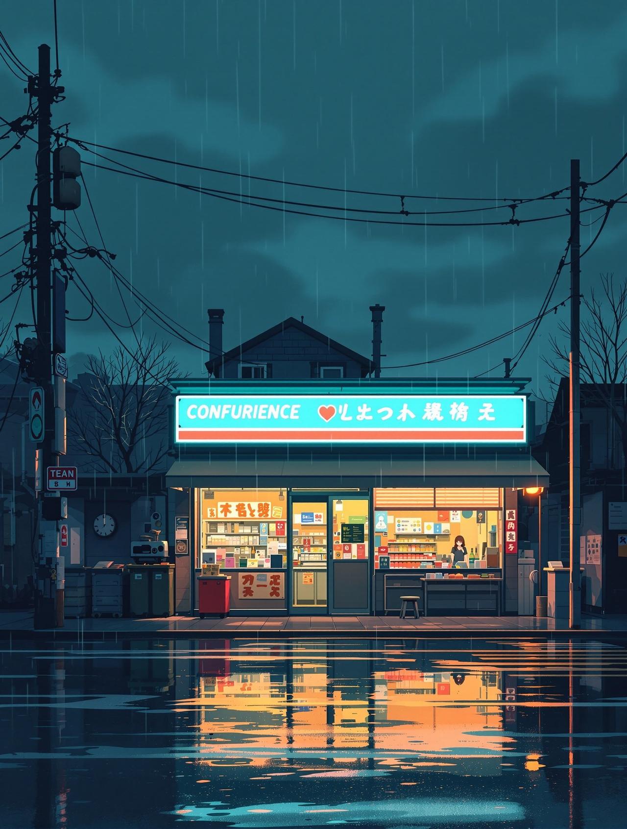 短剧库在线 雨天和便利店 - 治愈日常动漫短剧